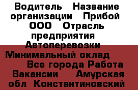 Водитель › Название организации ­ Прибой, ООО › Отрасль предприятия ­ Автоперевозки › Минимальный оклад ­ 19 000 - Все города Работа » Вакансии   . Амурская обл.,Константиновский р-н